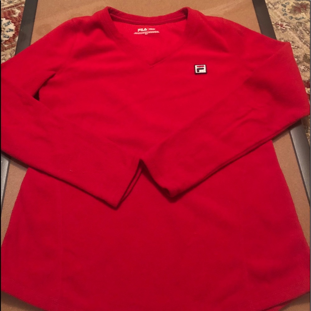 Red Fila fleece long sleeve